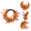 LED Light Hanging Autumn Wreath Pumpkin Maple Leaf Hanging Garland Door Decor UK