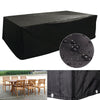 Black Large Furniture Cube Cover Outdoor Garden Waterproof Heavy Duty 6 Seater