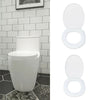 O/U/Square Shape Design WC Toilet Seat Soft Close Top Fix Quick Release Hinge UK