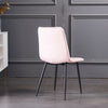 Set of 4 Velvet Chairs Soft Padded Seat Kitchen Chairs with Metal Leg Lounge
