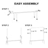 HEAVY DUTY CLOTHES RAIL 4FT LONG 5FT GARMENT SHOE RACK HOME STORAGE DISPLAY