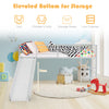 Kids Single Loft Bed Children Mid Sleeper Bunk Bed W/ Slide & Safety Guardrails