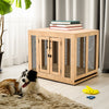 XL Wooden Puppy Cage Furniture Style Dog Crate End Table Pet Kennel House w/Door