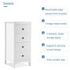 4 Drawers Bedside Table Cabinet Nightstand Wooden Chest of Drawers Bedroom White