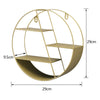 Metal Wire Wall Shelf Hexagon / Round Wall Floating Shelf Display Storage Rack