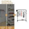 Clothes Rail Heavy Duty Metal Storage Garment Shelf Hanging Display Stand Rack