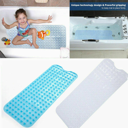 Extra Large Non-Slip Bath Mat Bathtub Bathroom Shower Mat Rubber Strong Suction