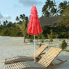 Hawaiian Parasol Beach Garden Patio Sunshade Sun Umbrella Outdoor Tilting Red