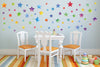 Colourful Watercolour Stars home decor nursery decor big wall decor wall sticker