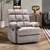 Manual Recliner Armchair PU/Velvet Sofa Reclining Chair with Adjustable Footrest