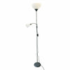Pair of Modern Silver Grey Floor Lamp Reading Lights Mother & Child Design