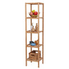 5 Tiers Wood Bamboo Multifunctional Storage Rack Narrow Shelving Unit RoomShelf