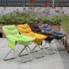 Moon Chair Folding Camping Chair with Footstool Sun Recliner Lazy Chair Outdoor