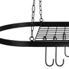 Oval Kitchen Iron Pot Rack Ceiling Hanging Cookware Storage Pan Holder Hanger UK