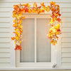 5ft5 Artificial Maple Leaf Garland LED Lighting Autumn Festival Hanging Decor