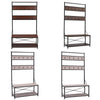 Industrial Steel Clothes Rail Rack Stand Rustic Wood Retro Vintage Garment 180cm