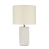 Modern Cement Effect Living Room Lounge Table Lamp Fabric Drum Shade + LED Bulb