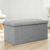 Fine Linen Folding Storage Ottoman Pouffe Seat Foot Stool Storage Box Bench UK