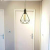 Industrial Geometric Ceiling Pendant Light Easy Fit Metal Cage Pendant Fixture