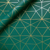 METRO PRISM WALLPAPER TRIANGLE GEOMETRIC WOW037 GOLD / EMERALD GREEN LUXURY