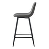2X Bar Stools PU/ Velvet/ Fabric Breakfast Stool Chairs Kitchen Pub Grey Brown