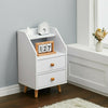 4Tier White Nightstand Bedside Table Side End for Small Space Open Storage Shelf