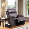Function Recliner Chair Leather Sofa Manual Reclining Armchair Push Back Chair