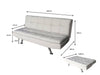 Padded Sofa Bed Fabric 3 Seater Padded Sofabed Suite Chrome Legs Cube Design New