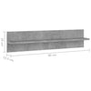 Wall Shelves 2 pcs Concrete Grey 80x11.5x18 cm Chipboard Living Room Hot Sale