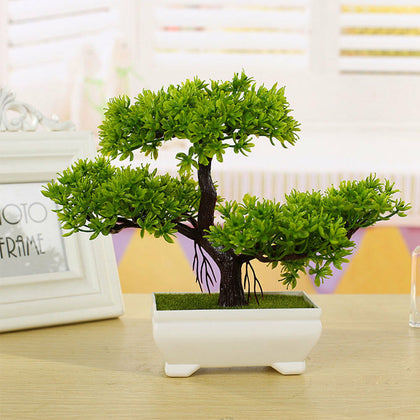 Bonsai Tree With Pot Artificial Plant Decoration For Home Office Desk Windowsill