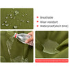 Heavy Duty Tarpaulin Waterproof Sheet Thick Army Green Tarp Ground Canvas Cover