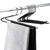 20 X Non Slip Metal Clothes Trouser Pants Slack Hanger Storage Organizer Black