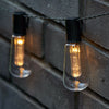 LED Solar Powered Vintage Edison Bulb String Lights Garden Outdoor Fairy Summer