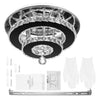 36W LED Crystal Ceiling Light Chandelier Lamp Modern Kitchen Living Room Lights