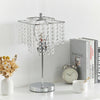Crystal Table Desk Lamp Chrome Bedside Night Light Lampshade Home Light Fixture