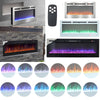 36 40 50 60" Electric Fireplace 12 Color LED Insert/Wall Mounted Heater Timer UK