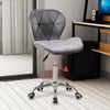 Cushioned Velvet Office Chair Swivel Grey Office Home Desk Chair Salon Studio UK