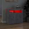 Sideboard Console Table Cabinet Cupboard RGB LED Lights Shelves Concrete Grey