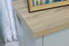 Grey Oak TV Stand Two Tone 1 Door Cabinet Television Unit Open Shelf Cable Tidy