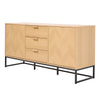 Rustic Chest Drawers Rattan Woven Sideboard Vintage Side Cabinet Storage Hallway