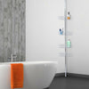4TIER NON RUST BATHROOM TELESCOPIC CORNER SHELF STORAGE SHOWER ORGANISER