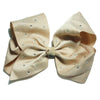 8" Inch Large Crystal Diamante Rhinestone Grosgrain Ribbon Bow Hair Clip Girls