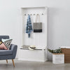 Hallway Wardrobe Coat Rack Storage Unit Bench Entryway Hooks Cabinet Furniture .
