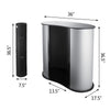 Trade Show Display Silver Portable Podium Impact Table Counter Stand Oval Bean