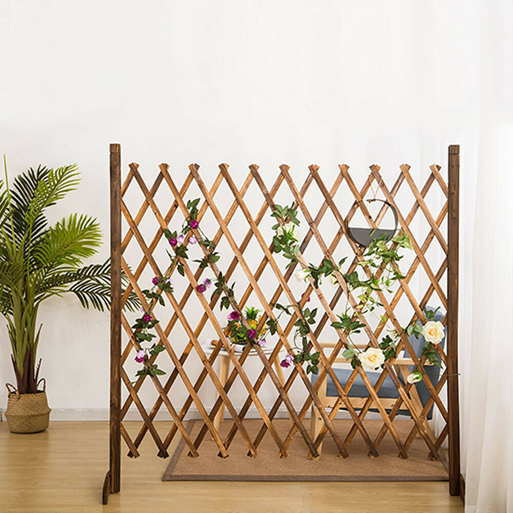 expanding freestanding wooden trellis fence Expanding Portable Wooden Dog Fence Screen Puppy Pet Freestanding Trel – Quildinc