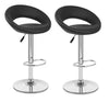 2 x Bar Stools Gas Lift Faux Leather Breakfast Kitchen Swivel Barstool Pub Chair