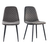 Set of 2/4/6 Velvet Dining Chairs Padded Seat Metal Legs Kitchen Home Office UK