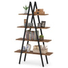 Tribesigns 4 Tier Bookshelf for Home Office Industrial Triangle Stable Bookcase