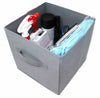 8PCS Grey Foldable Storage Collapsible Box Home Clothes Organizer Fabric Cube UK