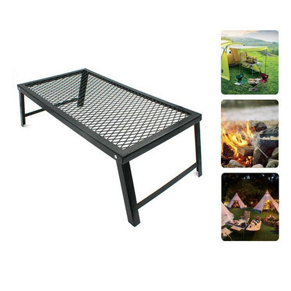 Stackable Outdoor Camping BBQ Grill Net Table Fire Garden Party w/ Folding Legs
